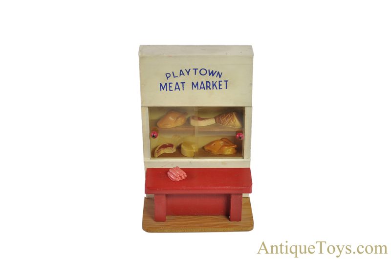 Playtown Products ca. 1940s-1950s Wooden Coca-Cola Luncheonette, General Store, & Meat Market with Accessories <FONT COLOR="ff000 ">*SOLD*</font> - Image 9