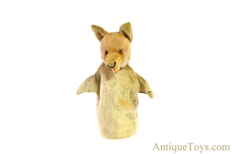 Steiff Excelsior Stuffed Mohair Leo Lion, Loopy Bad Wolf, Red Fox, & Wittie Owl Puppet Set of 4 <FONT COLOR="ff000">*SOLD*</font> - Image 8