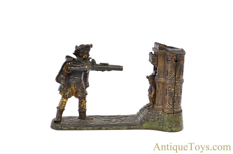 J.E. Stevens Co. Cast Iron No. 331 "William Tell" Mechanical Bank <FONT COLOR="ff000 ">*SOLD*</font>