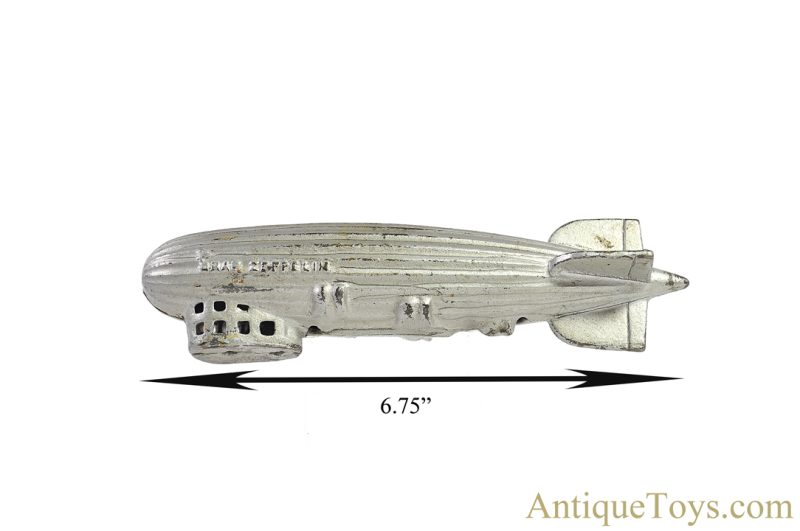 A.C. Williams ca. 1920s-1934 Cast Iron Graf Zeppelin Bank Still Penny Coin Bank <FONT COLOR="ff000 ">*SOLD*</font> - Image 6