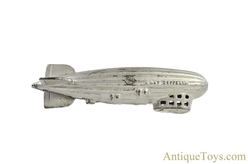 A.C. Williams ca. 1920s-1934 Cast Iron Graf Zeppelin Bank Still Penny Coin Bank <FONT COLOR="ff000 ">*SOLD*</font>