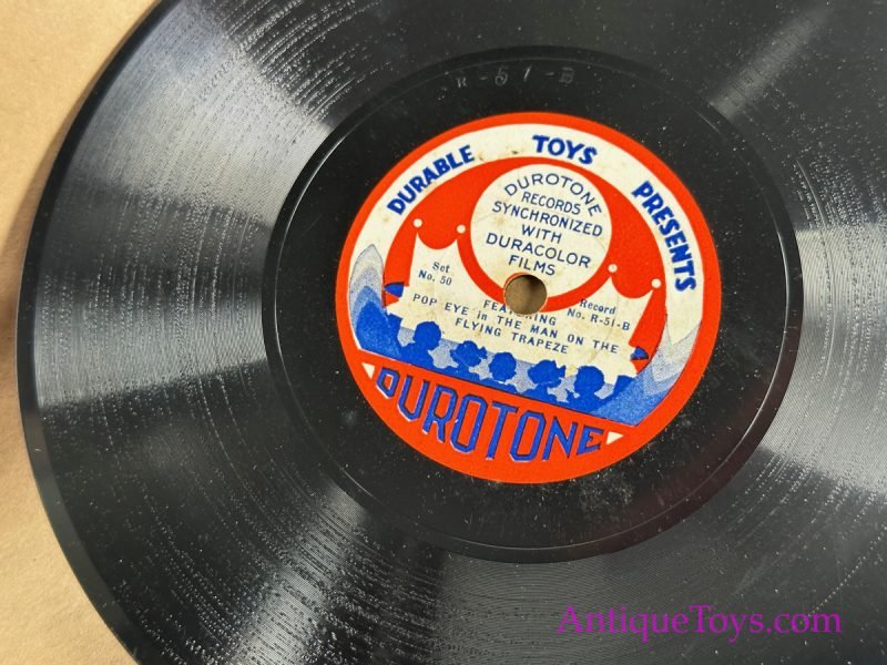 Durable Toys Duracolor Popeye Uncle Sam’s Projector and the Durotone Talkie System Kit from FAO Schwarz <FONT COLOR="ff000 ">*SOLD*</font> - Image 13
