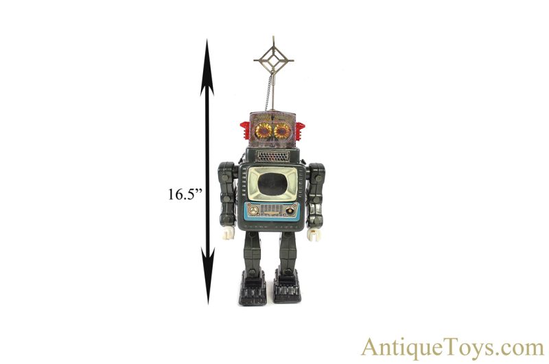 ALPS ca. 1958-1959 1st Version Tin Lithographed Battery-Operated "Television Spaceman" UM-1 Robot <FONT COLOR="ff000 ">*SOLD*</font> - Image 11