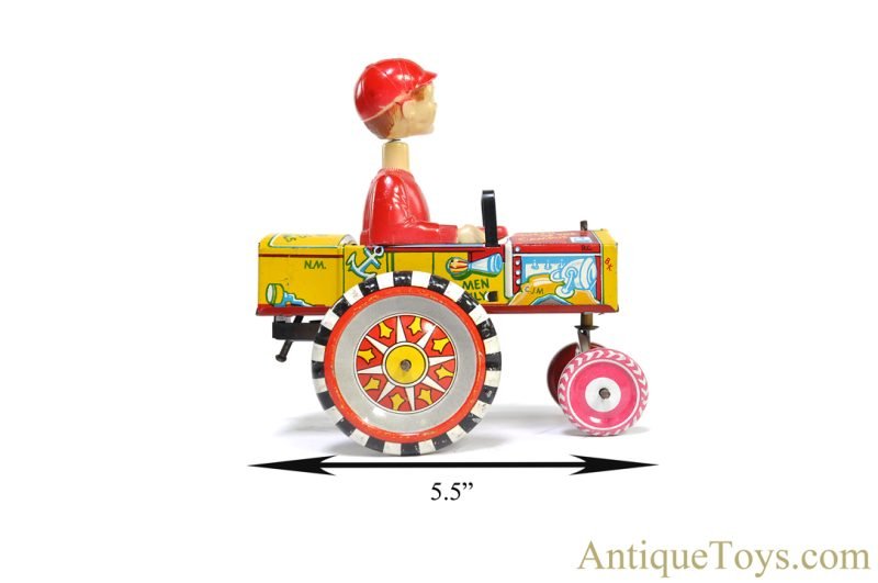 Marx ca. 1950s Tin Lithographed Windup The Old Jalopy "Queen of the Campus" Bobble Head for Sale - Image 7