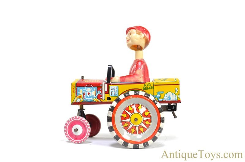 Marx ca. 1950s Tin Lithographed Windup The Old Jalopy "Queen of the Campus" Bobble Head for Sale - Image 2