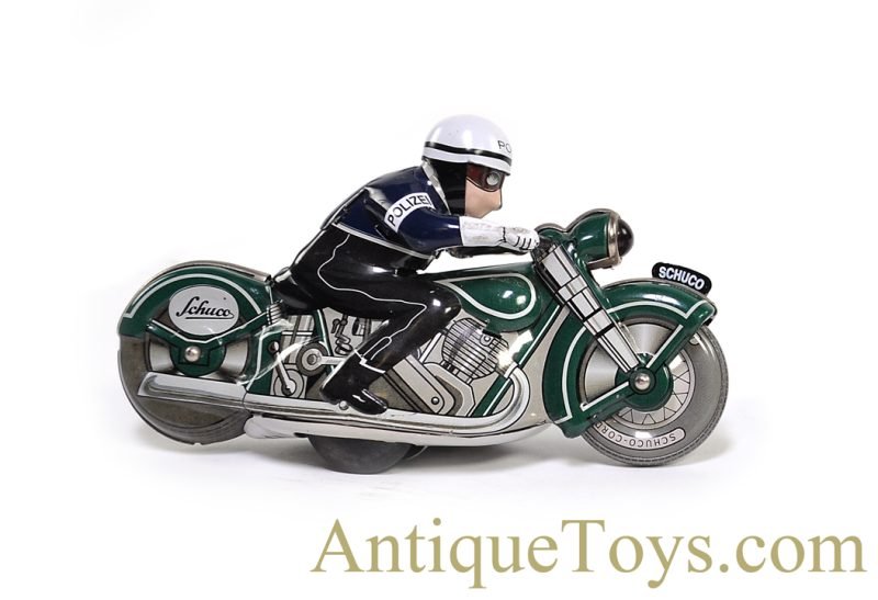 Schuco Tin Lithographed Windup "Motoracer 1006" Polizei Police Motorcycle with Box <FONT COLOR="ff000 ">*SOLD*</font> - Image 2