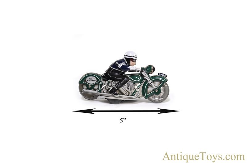 Schuco Tin Lithographed Windup "Motoracer 1006" Polizei Police Motorcycle with Box <FONT COLOR="ff000 ">*SOLD*</font> - Image 8