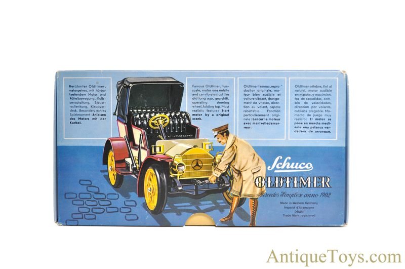 Schuco Tin Lithographed Windup No. 1229 "Old Timer" 1902 Mercedes Simplex in Box for Sale - Image 13
