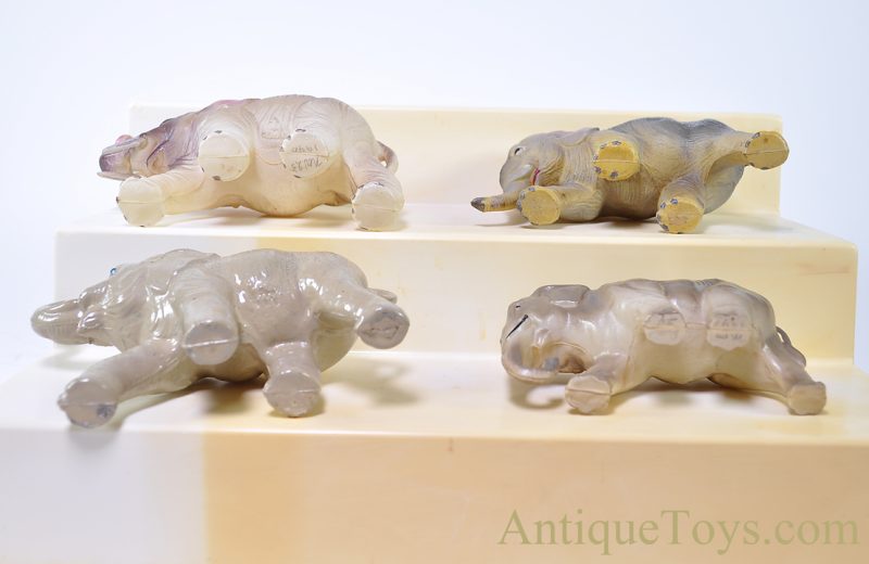 Vintage Japanese ca. 1920s-1940s Set of 4 Celluloid Elephants for Sale - Image 6