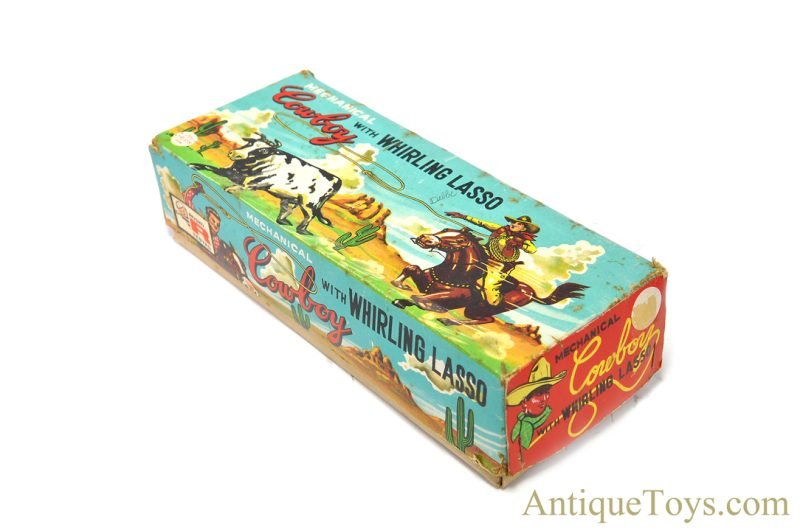 ALPS Tin Lithographed Windup "Cowboy with Whirling Lasso" in Box <FONT COLOR="ff000 ">*SOLD*</font> - Image 10
