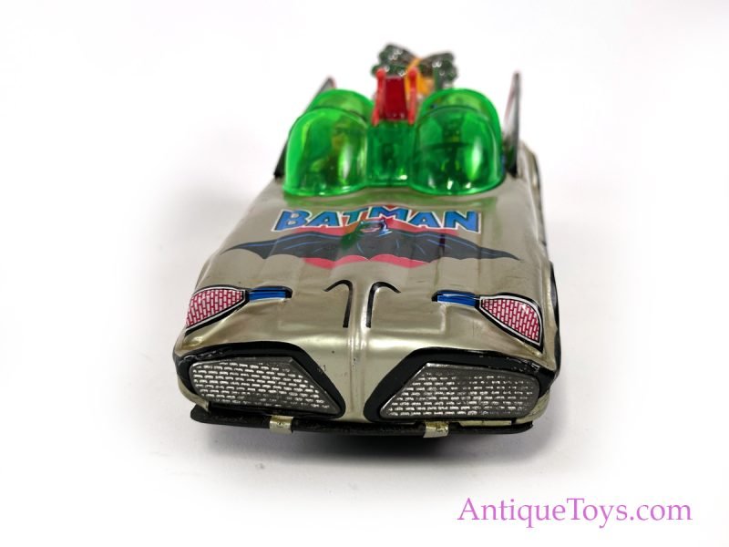 RARE Tin Lithographed Batt. Op. Gold Batman Batmobile Piston Car in Box <FONT COLOR="ff000 ">*SOLD*</font> - Image 4