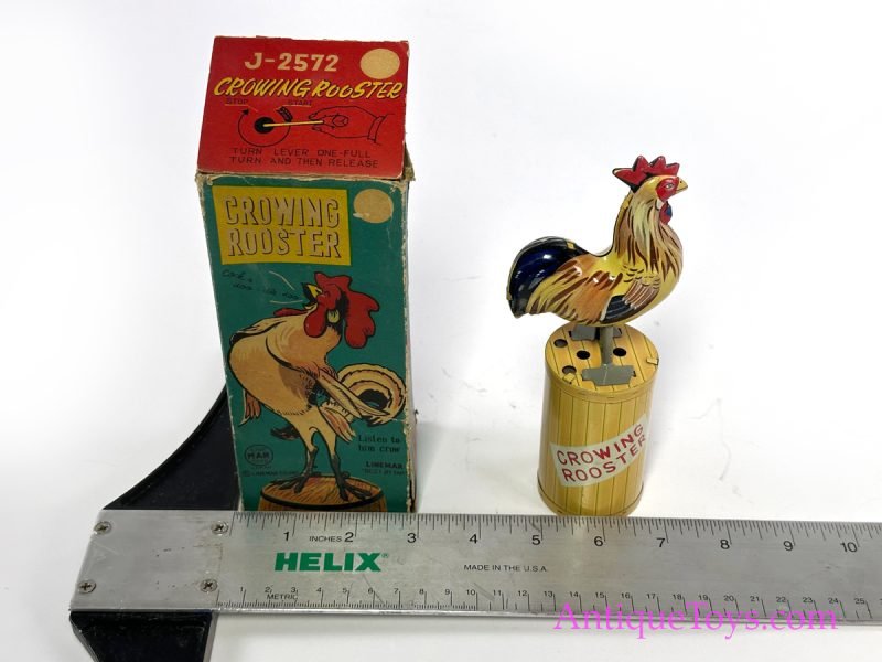 Linemar Marx Tin Lithographed Crowing Rooster in Box <FONT COLOR="ff000 ">*SOLD*</font> - Image 8