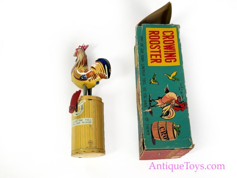 Linemar Marx Tin Lithographed Crowing Rooster in Box <FONT COLOR="ff000 ">*SOLD*</font> - Image 3