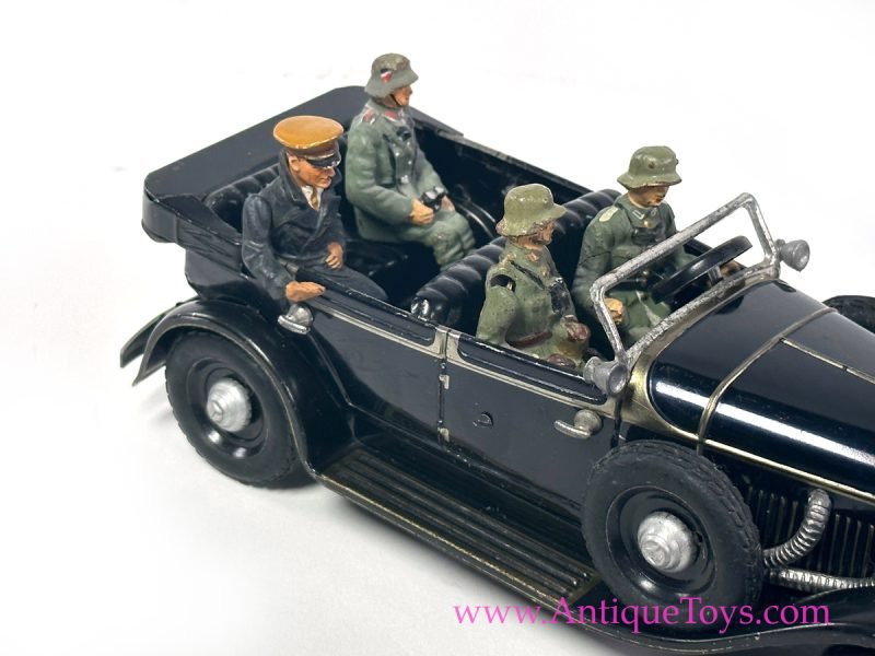 TippCo ca. 1935 Tin Lithographed Windup World War 2 Hitler Mercedes Car <FONT COLOR="ff000 ">*SOLD*</font> - Image 11