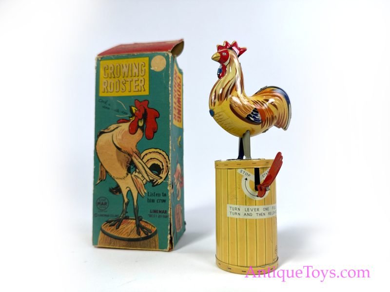 Linemar Marx Tin Lithographed Crowing Rooster in Box <FONT COLOR="ff000 ">*SOLD*</font>