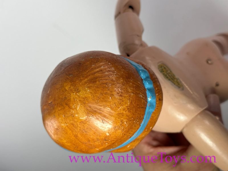 A. Schoenhut & Co. ca. 1911 "All Wood Perfection Art Doll" Girl Doll with Dress DURABLE Model <FONT COLOR="ff000 ">*SOLD*</font> - Image 14