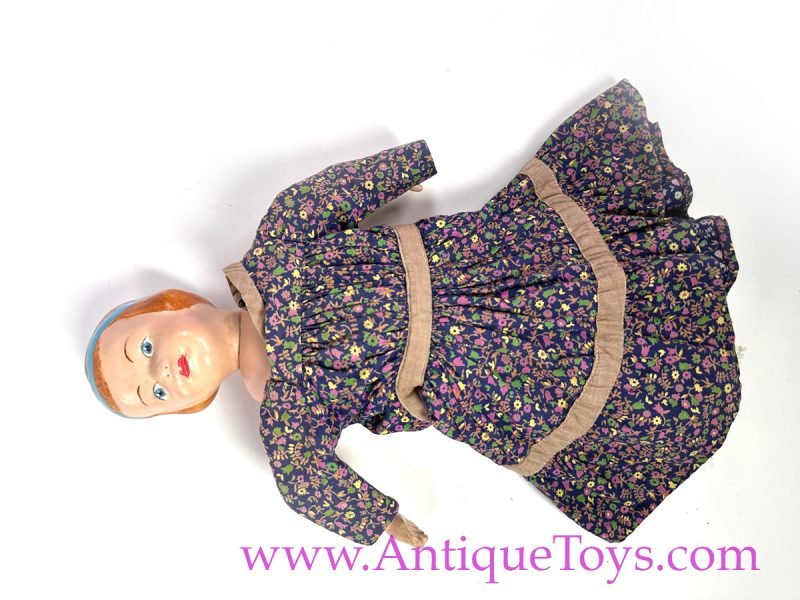A. Schoenhut & Co. ca. 1911 "All Wood Perfection Art Doll" Girl Doll with Dress DURABLE Model <FONT COLOR="ff000 ">*SOLD*</font> - Image 7