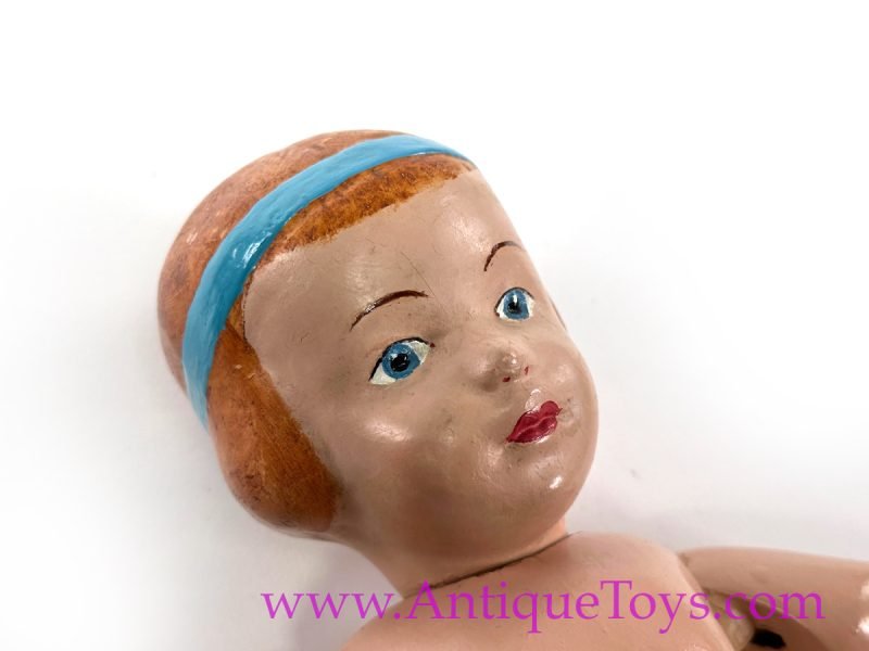 A. Schoenhut & Co. ca. 1911 "All Wood Perfection Art Doll" Girl Doll with Dress DURABLE Model <FONT COLOR="ff000 ">*SOLD*</font> - Image 6