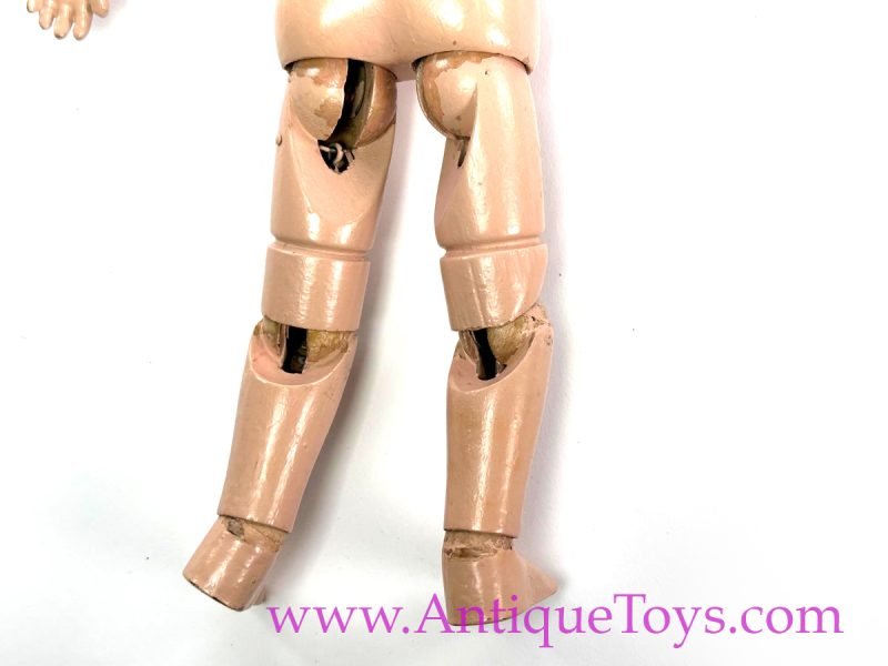 A. Schoenhut & Co. ca. 1911 "All Wood Perfection Art Doll" Girl Doll with Dress DURABLE Model <FONT COLOR="ff000 ">*SOLD*</font> - Image 4
