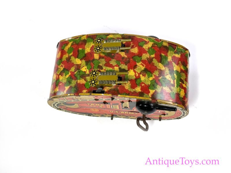 Marx Tin Lithographed Windup No. 3 U.S. Army Tank for Sale - Image 6