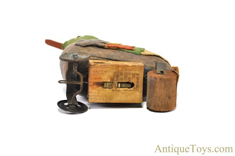 Antique German ca. 1911 Felt Mallard Duck Pull Toy for Sale - Image 6