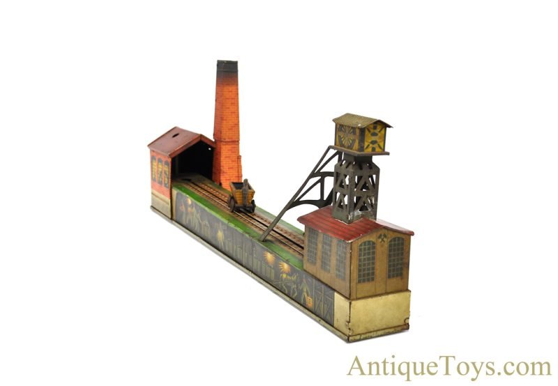 Early Arnold Tin Lithographed Windup Coal Mine German Toy <FONT COLOR="ff000 ">*SOLD*</font> - Image 4