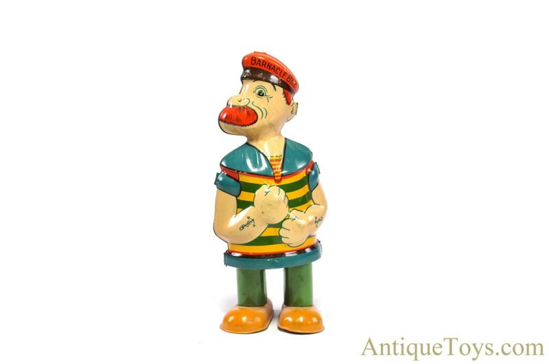 J. Chein ca. 1930's Tin Lithographed Windup Barnacle Bill the Sailor <FONT COLOR="ff000 ">*SOLD*</font> - Image 4