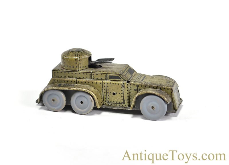 C.K.O Kellerman Tin Lithographed Windup No. 338 Sparking Armored Tank <FONT COLOR="ff000 ">*SOLD*</font>