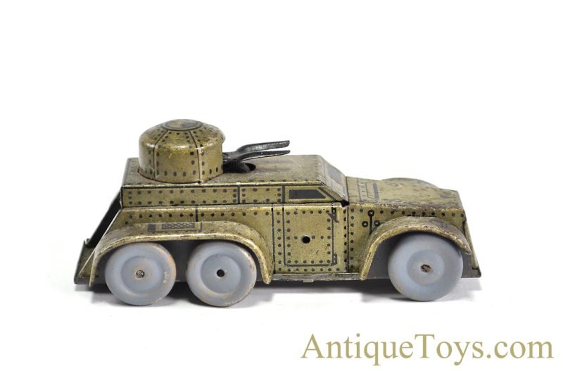 C.K.O Kellerman Tin Lithographed Windup No. 338 Sparking Armored Tank <FONT COLOR="ff000 ">*SOLD*</font> - Image 2