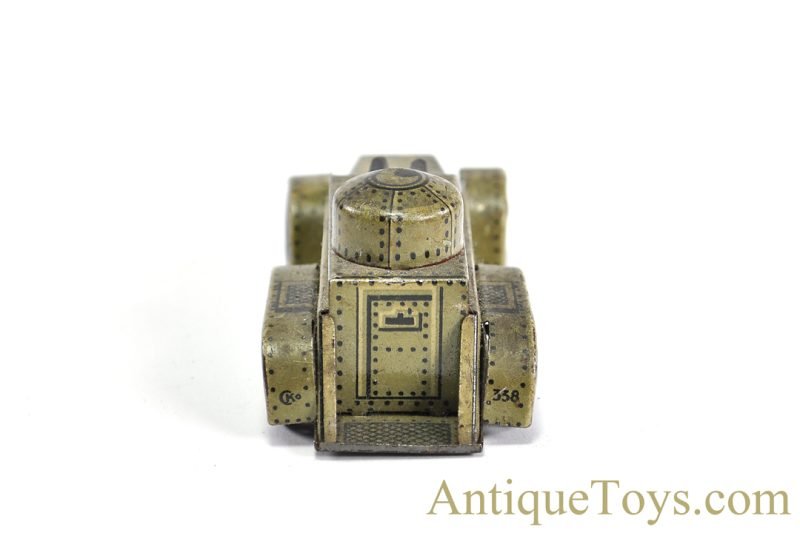 C.K.O Kellerman Tin Lithographed Windup No. 338 Sparking Armored Tank <FONT COLOR="ff000 ">*SOLD*</font> - Image 5