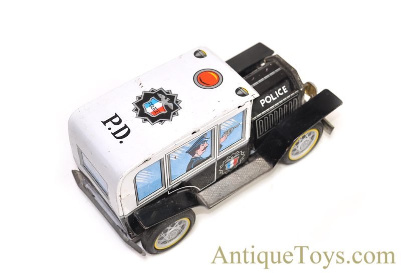 Daiya ca. 1950s Tin Lithographed Friction P-531 Police Patrol Car for Sale - Image 4