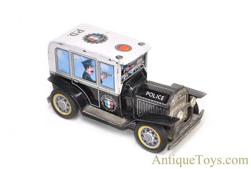Daiya ca. 1950s Tin Lithographed Friction P-531 Police Patrol Car for Sale