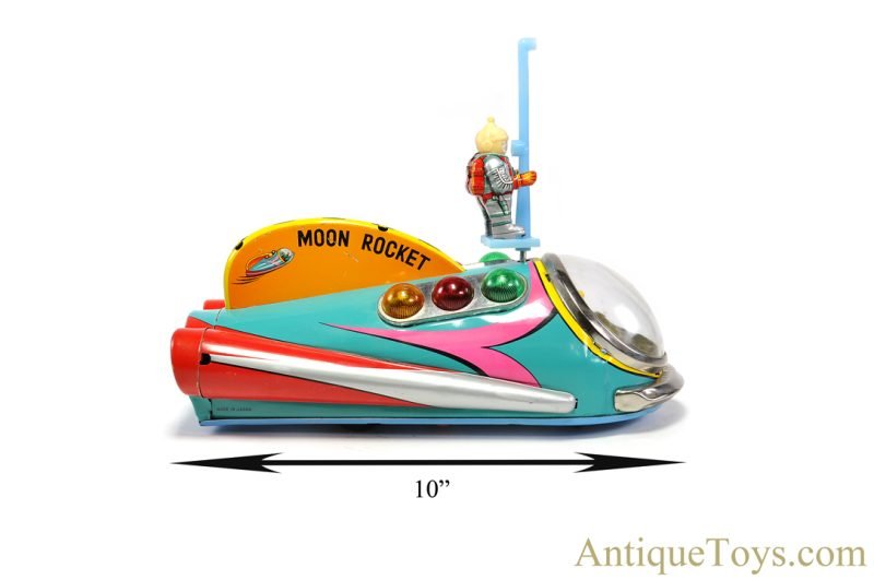 Masudaya Modern Toys (MT) Tin Lithographed Batt. Op. #3304 "Moon Rocket" in Box <FONT COLOR="ff000 ">*SOLD*</font> - Image 11