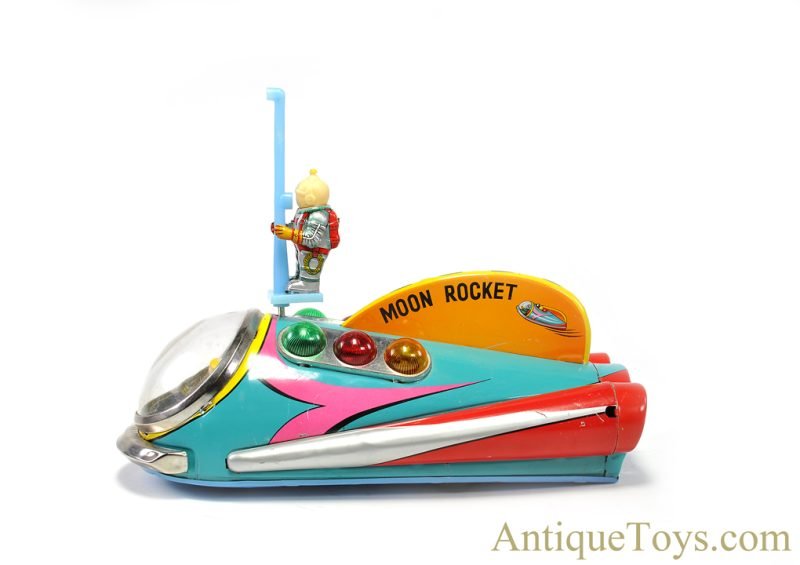 Masudaya Modern Toys (MT) Tin Lithographed Batt. Op. #3304 "Moon Rocket" in Box <FONT COLOR="ff000 ">*SOLD*</font> - Image 3