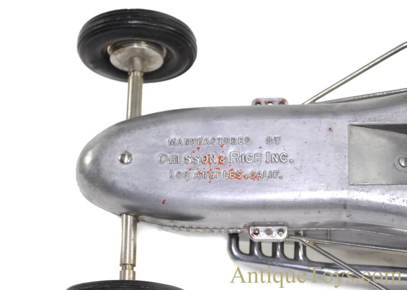 Ohlsson & Rice ca. 1946-1950 Aluminum #3 "Miniature Racing Car" Tether Car <FONT COLOR="ff000 ">*SOLD*</font> - Image 5