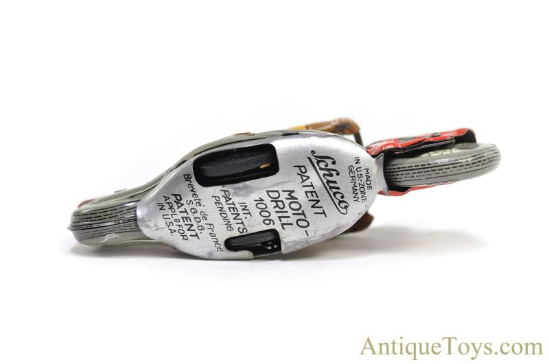Schuco ca.1940s Tin Lithographed Windup "Motodrill 1006" Motorcycle Original <FONT COLOR="ff000 ">*SOLD*</font> - Image 4