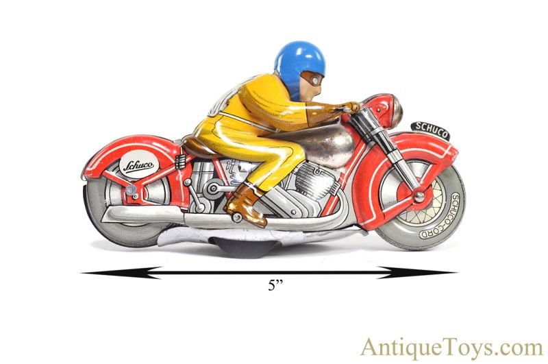Schuco ca.1940s Tin Lithographed Windup "Motodrill 1006" Motorcycle Original <FONT COLOR="ff000 ">*SOLD*</font> - Image 5