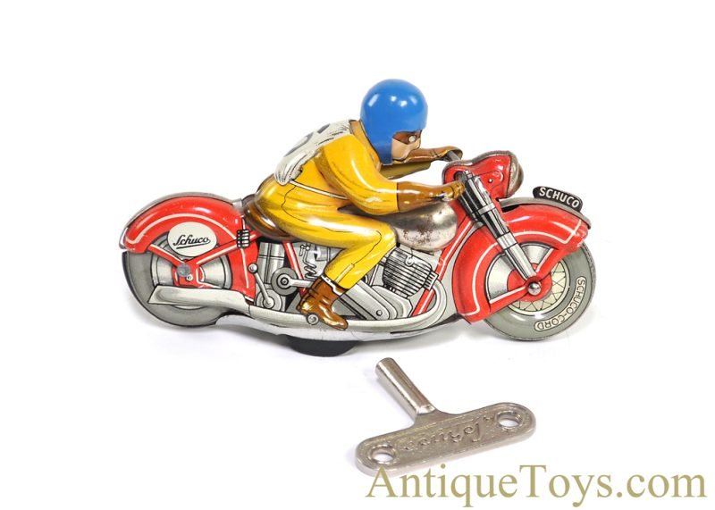 Schuco ca.1940s Tin Lithographed Windup "Motodrill 1006" Motorcycle Original <FONT COLOR="ff000 ">*SOLD*</font>