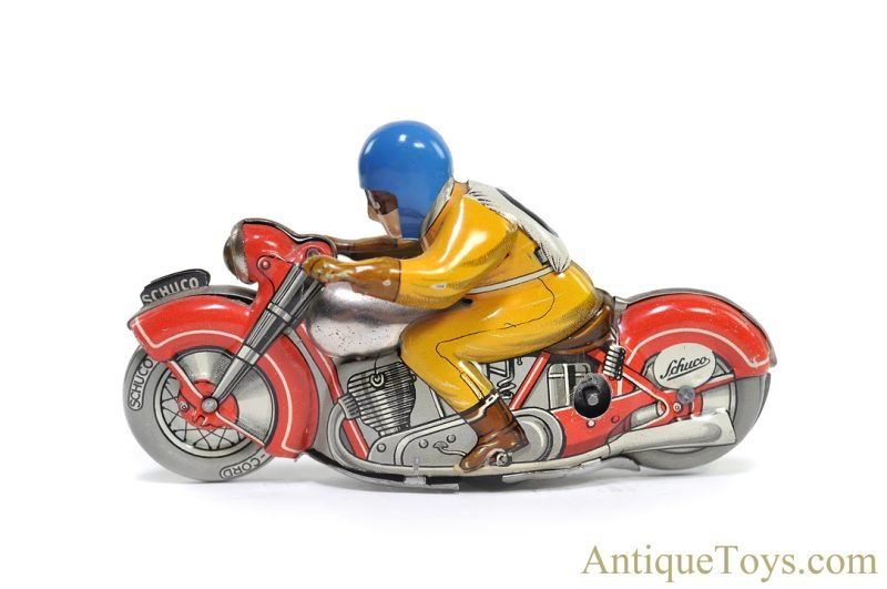 Schuco ca.1940s Tin Lithographed Windup "Motodrill 1006" Motorcycle Original <FONT COLOR="ff000 ">*SOLD*</font> - Image 3