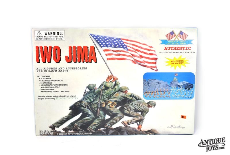 BMC Toys American Hero Collector Series 54mm Scale 60pc Iwo Jima Playset Sealed in Box <FONT COLOR="ff000 ">*SOLD*</font>