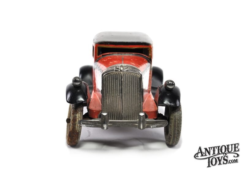 Tomiyama ca. 1932 Clockwork Tin Lithographed & Hand Painted Wooden Body Packard Touring Sedan <FONT COLOR="ff000">*SOLD*</font> - Image 8