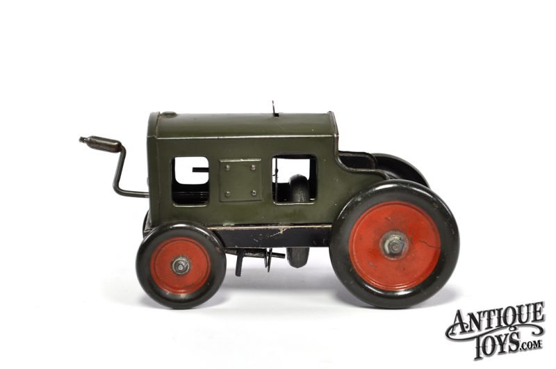J.L. Hess (JLH) Tin Lithographed Crank Wind Motor Tractor for Sale - Image 3