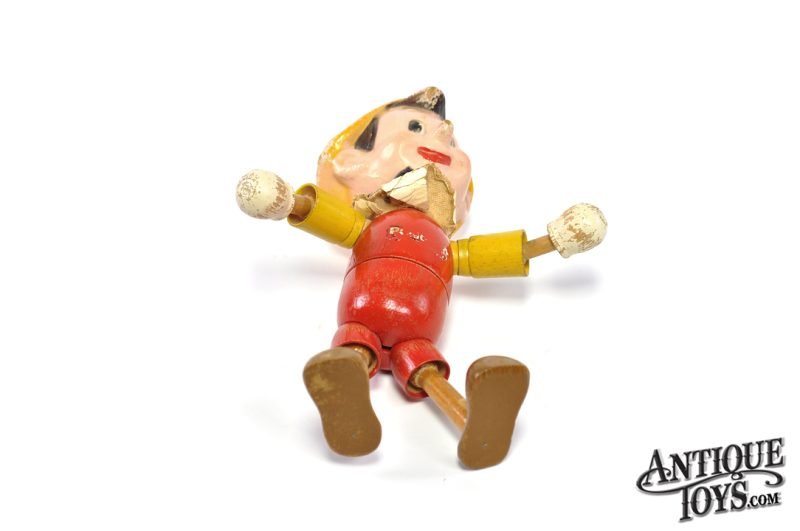 Ideal Toys ca. 1930s Wood & Composite Articulated Disney's Pinocchio Doll for Sale - Image 3