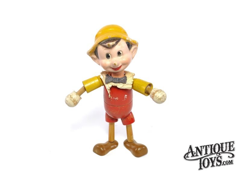 Ideal Toys ca. 1930s Wood & Composite Articulated Disney's Pinocchio Doll for Sale - Image 2