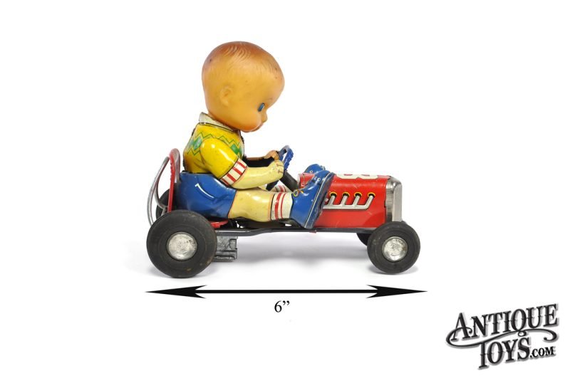 Japanese Tin Lithographed Friction #3 Boy on Go-Cart <FONT COLOR="ff000 ">*SOLD*</font> - Image 7