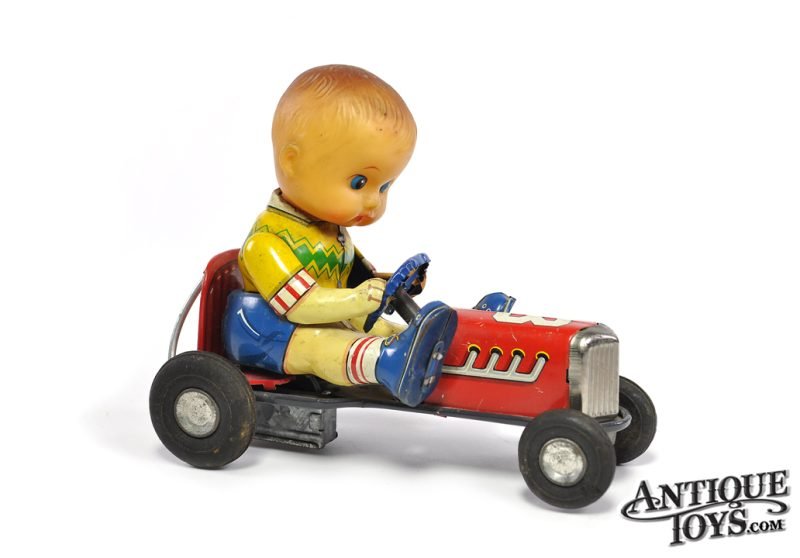 Japanese Tin Lithographed Friction #3 Boy on Go-Cart <FONT COLOR="ff000 ">*SOLD*</font>