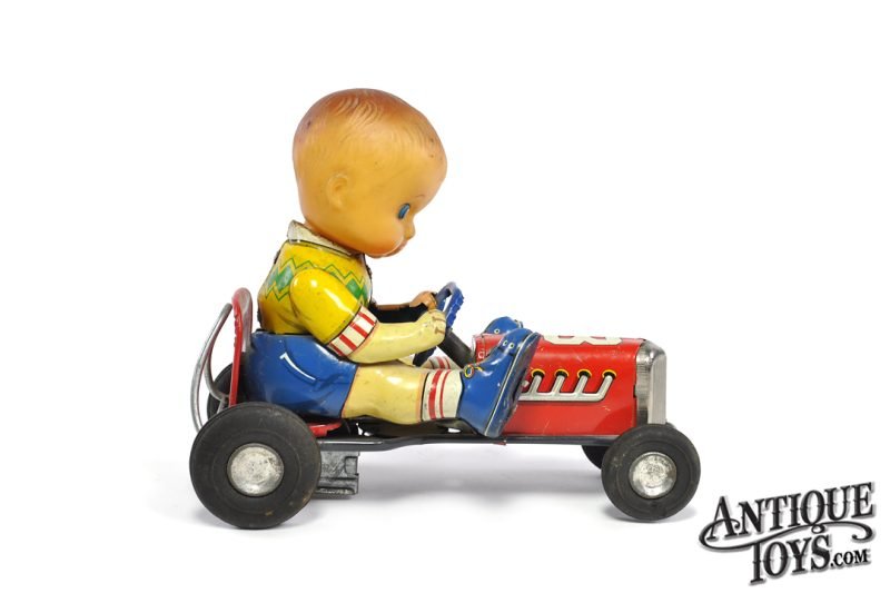 Japanese Tin Lithographed Friction #3 Boy on Go-Cart <FONT COLOR="ff000 ">*SOLD*</font> - Image 2