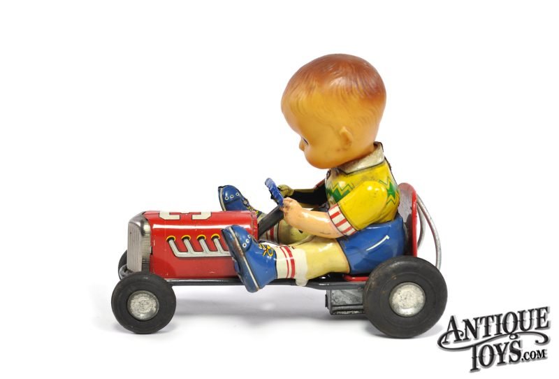 Japanese Tin Lithographed Friction #3 Boy on Go-Cart <FONT COLOR="ff000 ">*SOLD*</font> - Image 3
