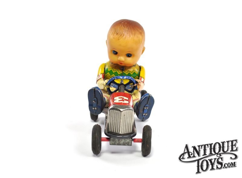 Japanese Tin Lithographed Friction #3 Boy on Go-Cart <FONT COLOR="ff000 ">*SOLD*</font> - Image 5