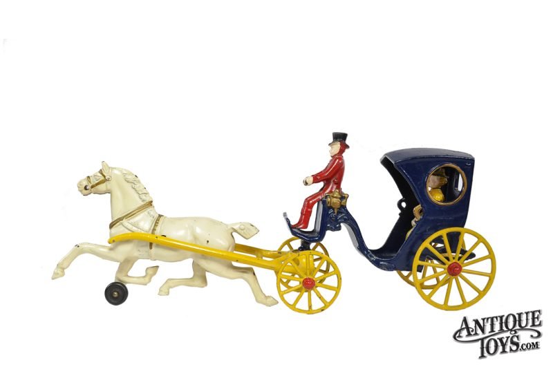 Kenton Post-War Cast Iron Horse Drawn Carriage for Sale <FONT COLOR="ff000 ">*SOLD*</font> - Image 3